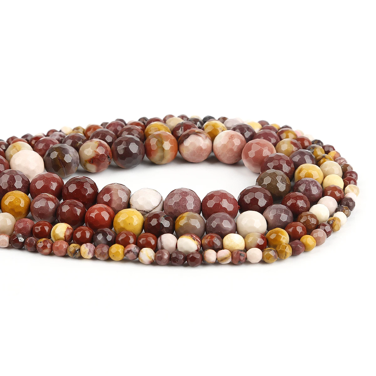 Facettierte Natursteinperlen, runde lose Abstandsperlen für die Schmuckherstellung, DIY-Halsketten, Ohrringe, Armbänder, Zubehör – Detail 1