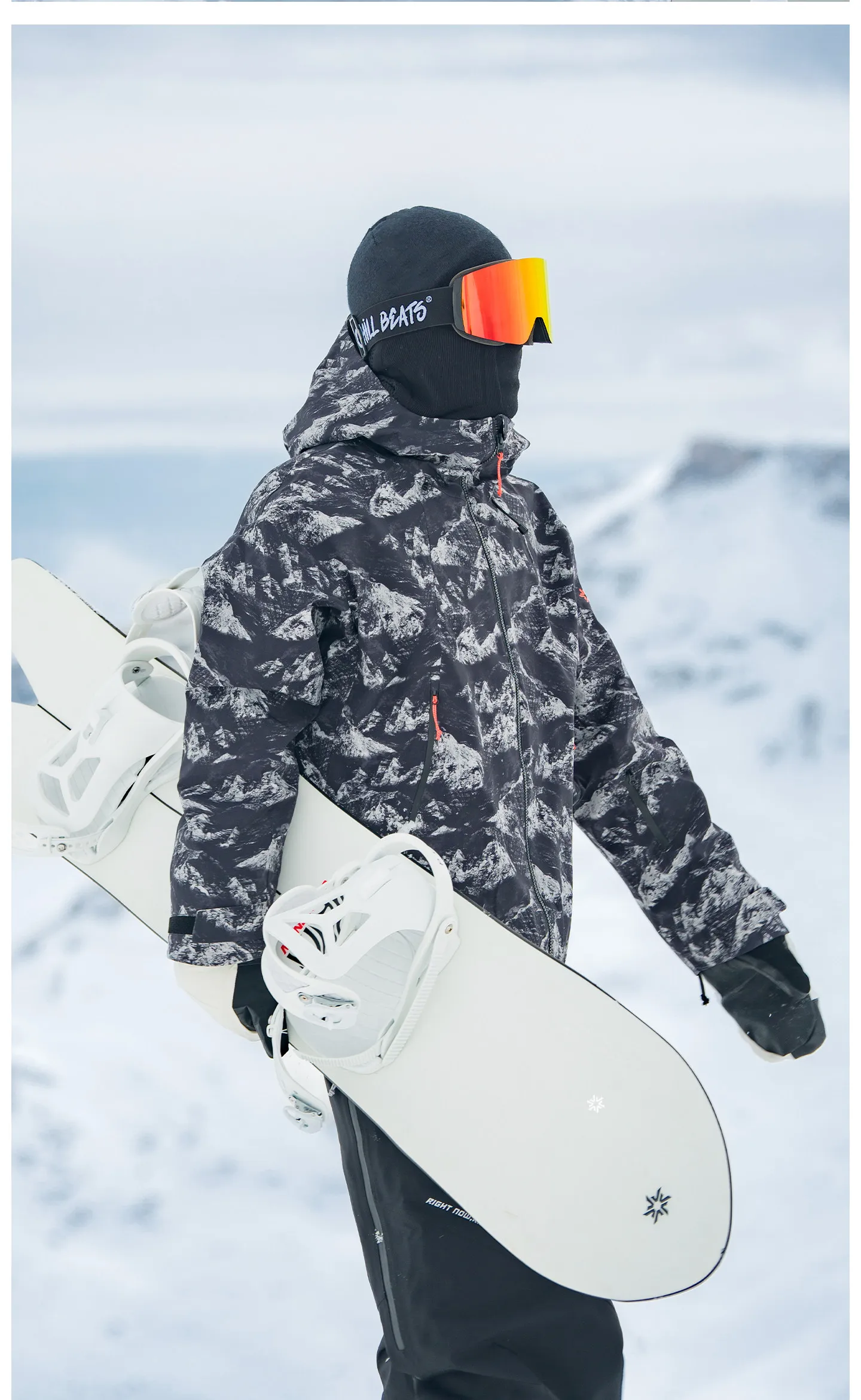 2026 John Snow Unisex Skianzug Wasserdicht Winddicht Warm Snowboard-Jacke-Hosen-Set für Männer Frauen Winter Outdoor – Detail 28