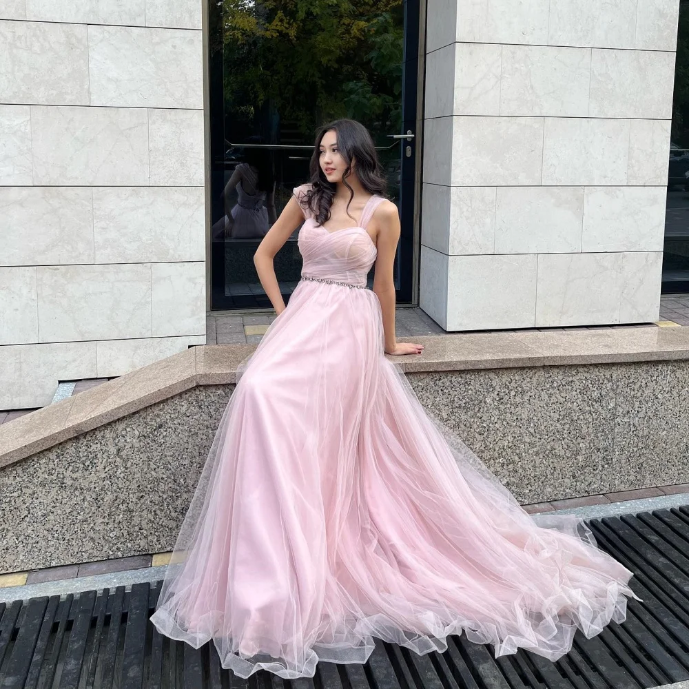 

Простое бальное платье с прозрачными лямками, платья для кистей и Quinceanera, женское платье из фатина для торжественных случаев, платья для мероприятий