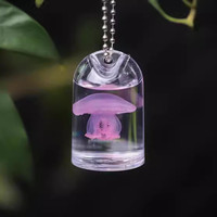Creative Simulation Jellyfish Specimen Keychain, Colorful Real Jellyfish Ocean Pendant, Student Couple Bag, Creative Pendant