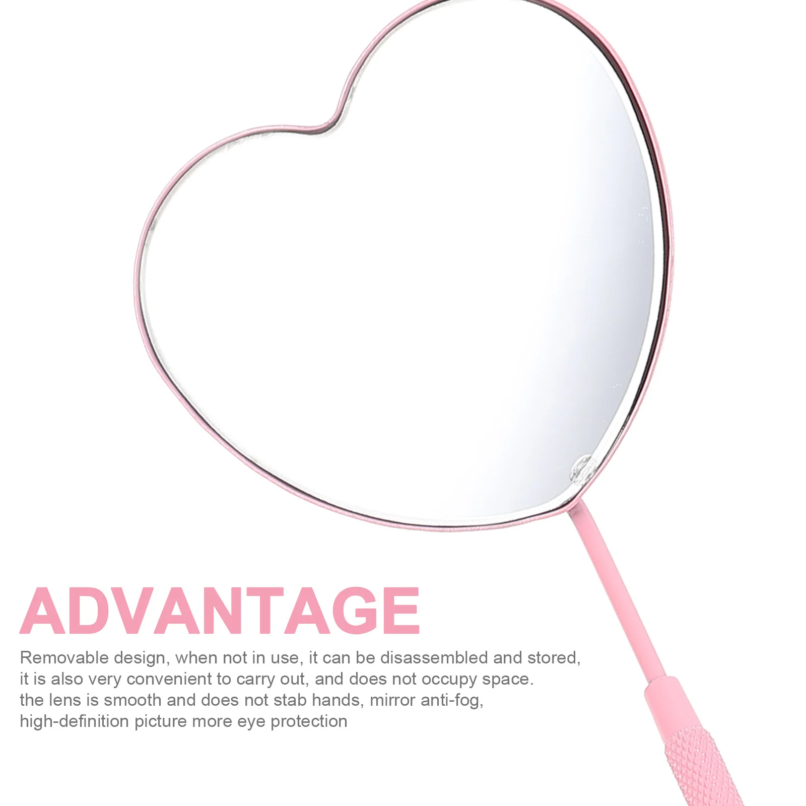 

Removable Heart Design Eyelash Extension Mirror Stainless Steel Lash Check Mirror for Eyelash Application Lash Tools Kit