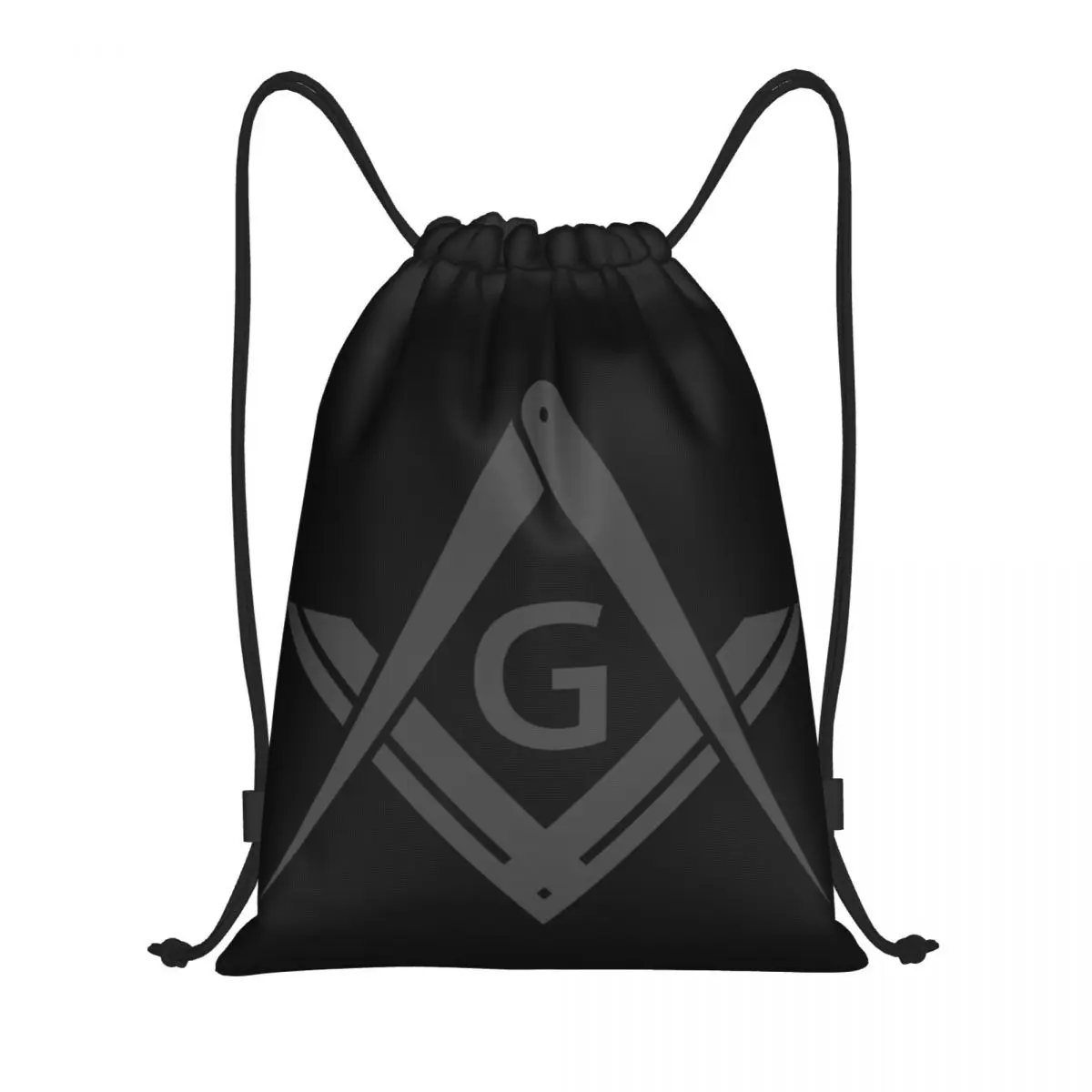 Freemason Logo Drawstring Backpack Sports Gym Bag for Men Women Masonic Mason Freemasonry Shopping Sackpack