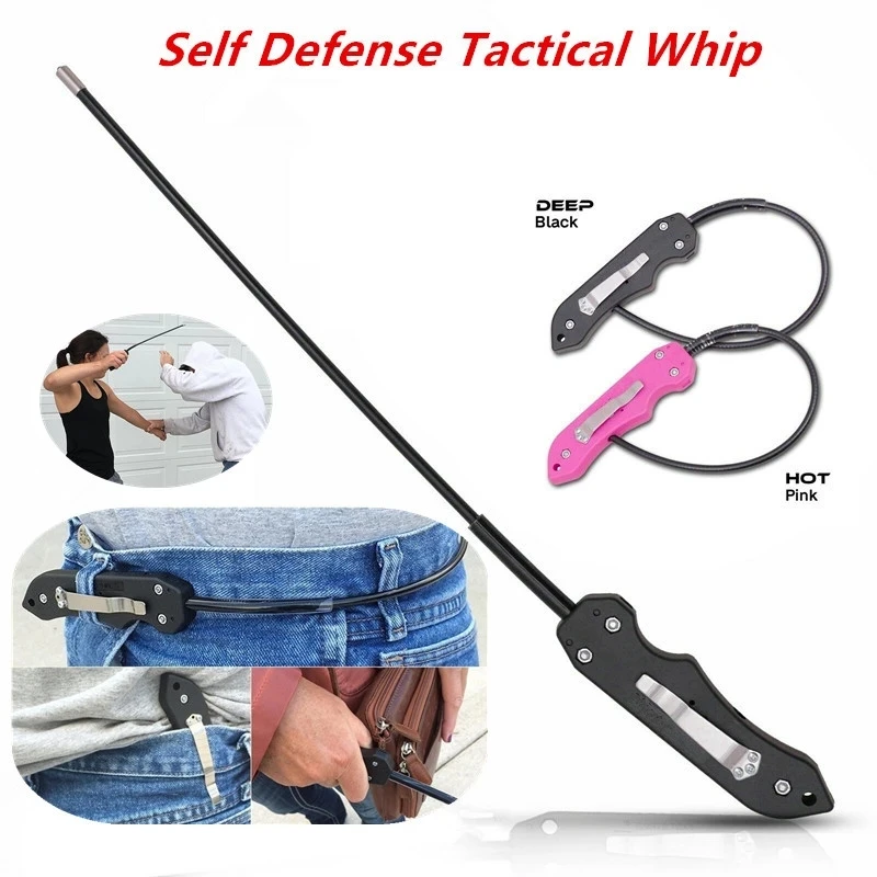 

Portable Safety Tool Wire Self defense Whip Defense Staff Portable Martial Arts Kudo Whip for Combat Quick Strike Personal