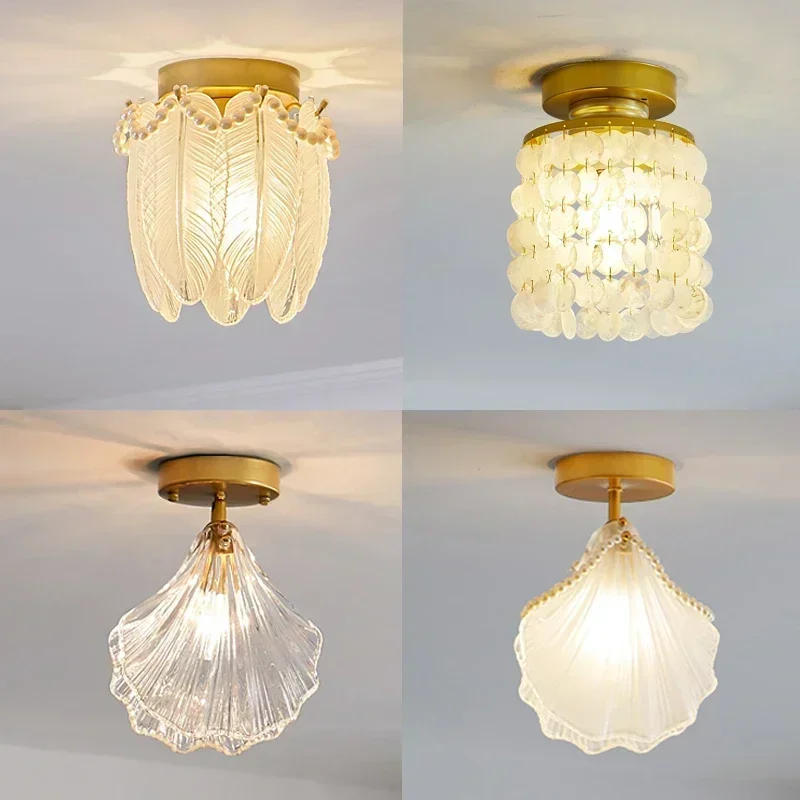 TechHPNordic Shell LED Ceiling Light Indoor Pendant Lighting For Home Loft Living Room Aisle Bedroom