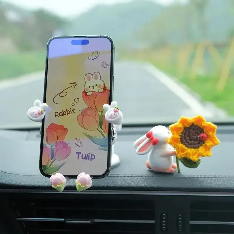 

Car Mobile Phone Holder Cartoon Cute Air Outlet Suction Cup in-car Car Support Bracket Instrument Center Console Navigation