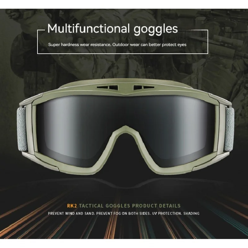 Russian Splav Style 6b47 Helmet Tactical Goggles with 3 Lenses Outdoor Sandproof Glasses