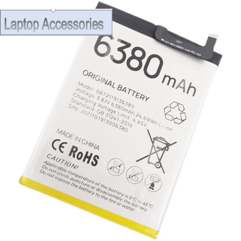 CHJ  In Stock 100% original battery for DOOGEE N40 pro battery 6380mAh Replacement + Tracking Number for DOOGEE BAT2119136380 ba
