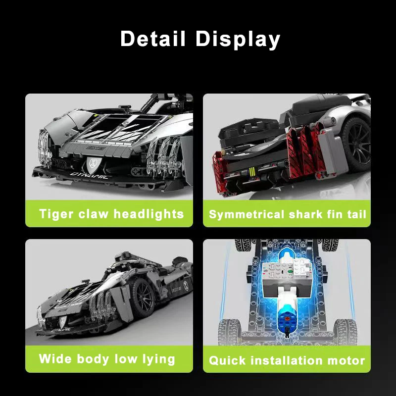 1100PCS Technical Peugeoted 9X8 Mans Hybrid Hypercar Super Racing Car Building Blocks 42156 Sportcar Brick Boy Adult Gifts