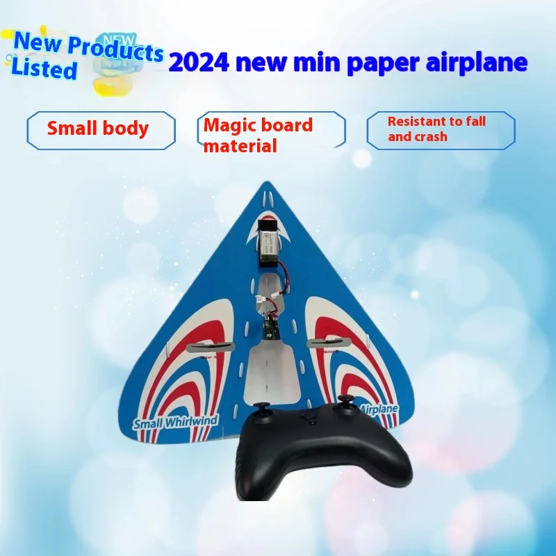 Model Airplane Fixed Wing Magic Board Mini Remote Control Paper Airplane Triangular Wing Electric Aircraft 35cm Wingspan Toy