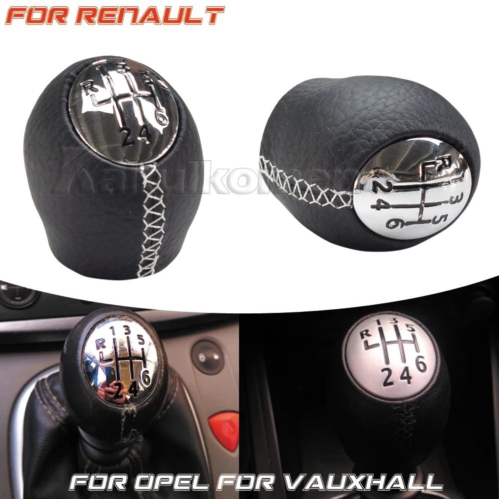 Hochwertiger 5-6-Gang Schaltknauf für RENAULT Laguna Megane 2 Clio 3 Scenic 2, Manueller Gangschaltknopf, Schalthebel – Detail 11
