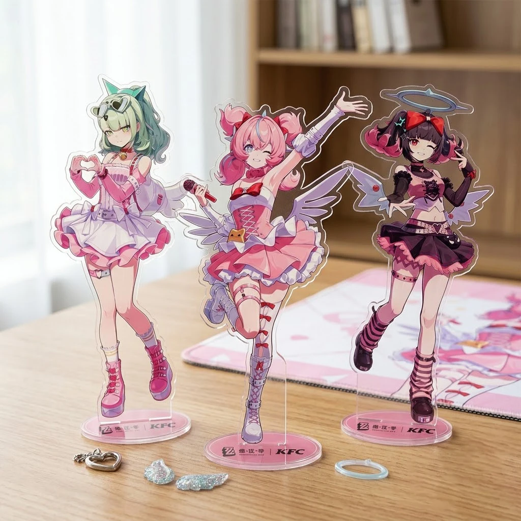 Game Zenless Zone Zero Acrylic Stand Figure Chibi Anime Standing Sign Model Plate Desk Decor Fans Gift Keychain