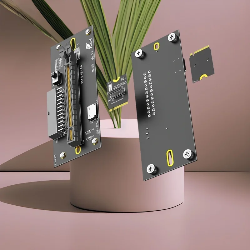 Riser Card PCIE 4.0 16X Slot ATX 24Pin Power Connector 2230 NVME M Key to PCIE 4.0 X16 Slot M Key to PCI-E 16X for Graphics Card