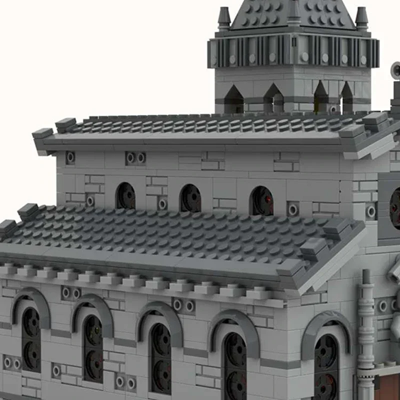 Bloques de construcción Moc para niños, modelo de vista a la calle, tecnología de Iglesia Medieval, bloques modulares, regalo de vacaciones, juguetes para niños, conjuntos DIY de montaje