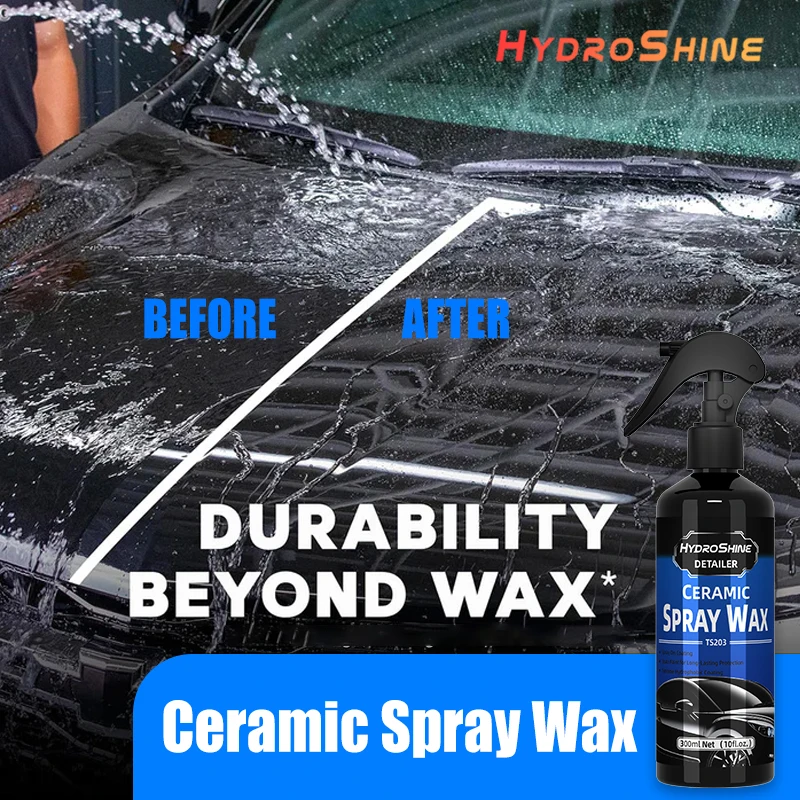 Ceramic Spray Wax Silica Spray Wax - Water Repellent for Paintwork, Deepens & Enhances Car Paint Shine, Stain Removal