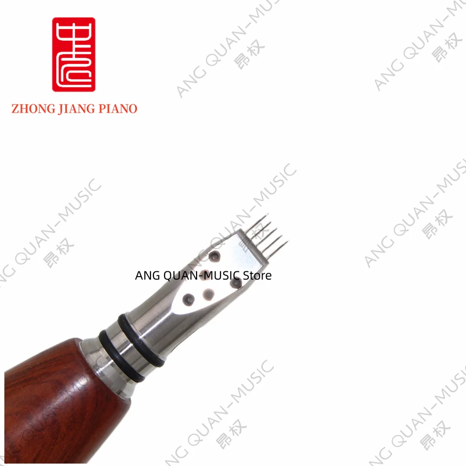 Piano Tuning Tool, Tuning Needle Row,Fixed Type,Five-Pin Needle Row, Material Is 304 Stainless Steel Handle Red Rosewood.