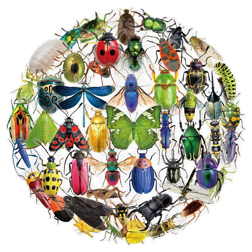 10/30/50 Stuks Cool Transparant Insect Kever Sticker Pack Realistische Dier Graffiti Decals Waterdichte Sticker Diy Notebook bagage