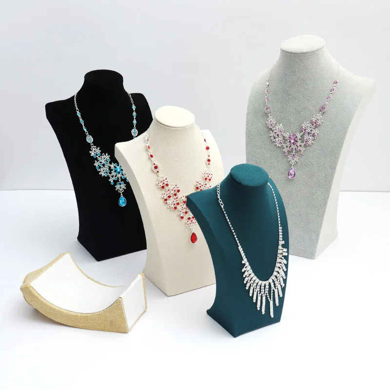 Jewelry Mannequin Portrait Model Counter Neck Jewelry Holder Mould