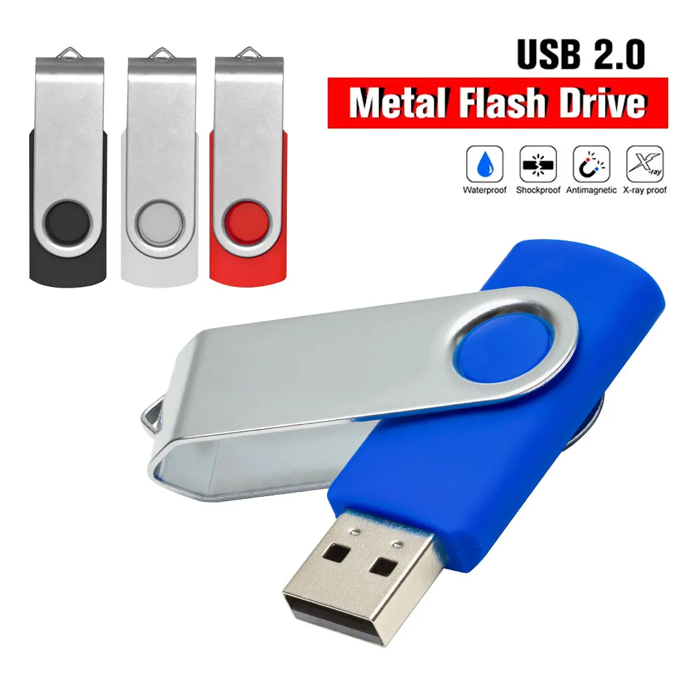 노트북용 플라스틱 USB 2.0 플래시 드라이브, 128GB 비즈니스 펜 드라이브, 64GB 무료 키 체인, 블랙 32GB 메모리 스틱, 16GB U 디스크