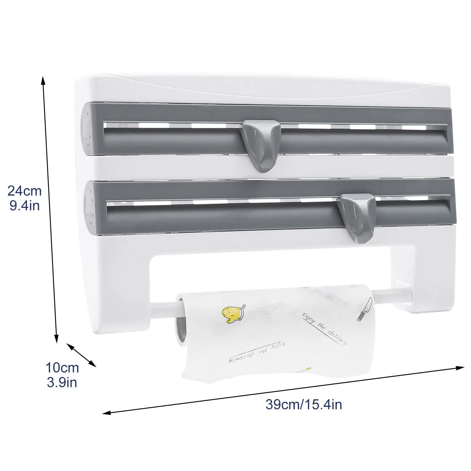 Wand-Montiert Küche Tissue Halter Rollen Papier Lagerung Rack Küche Tissue Erhaltung Film Handtuch Lagerung Rack – Detail 1