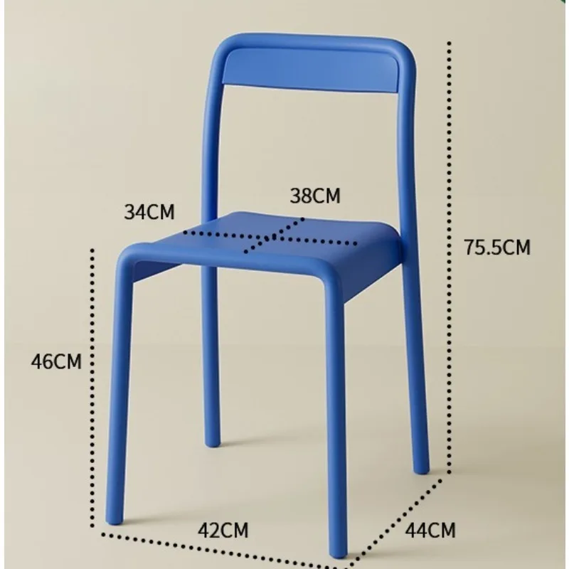 *w for Style Plastic Dining Chair，Odorless Eco-Friendly Leisure Chair, Minimalist Single Chair for Dining Room & Living Room*