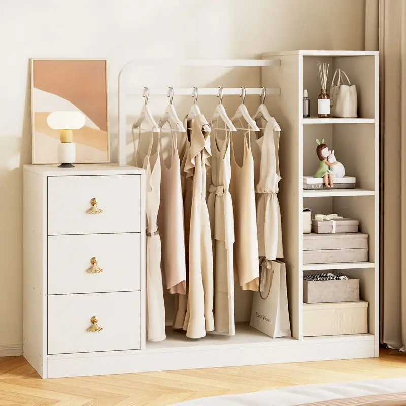 chest, hanger, integrated cream style, bedroom against the wall, drawer, locker, multi-functional, bedside storage