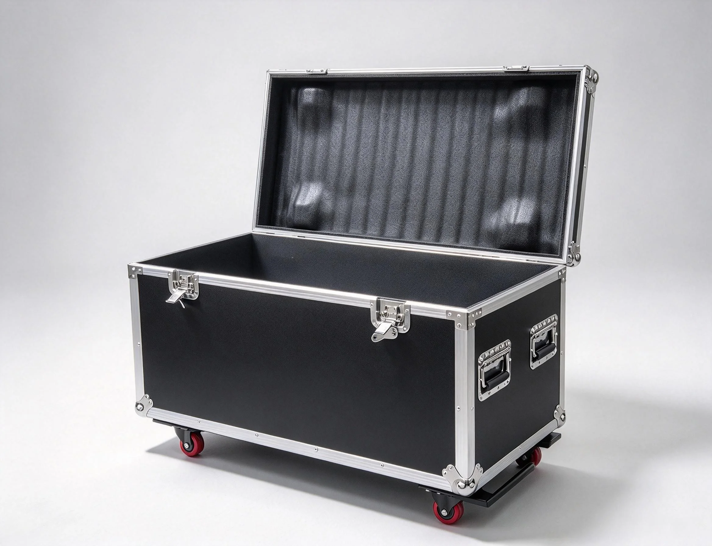 Wheeled Shockproof Flight Case, Stage Lighting Equipment Toolbox, Heavy Duty Cable Storage Transport Box