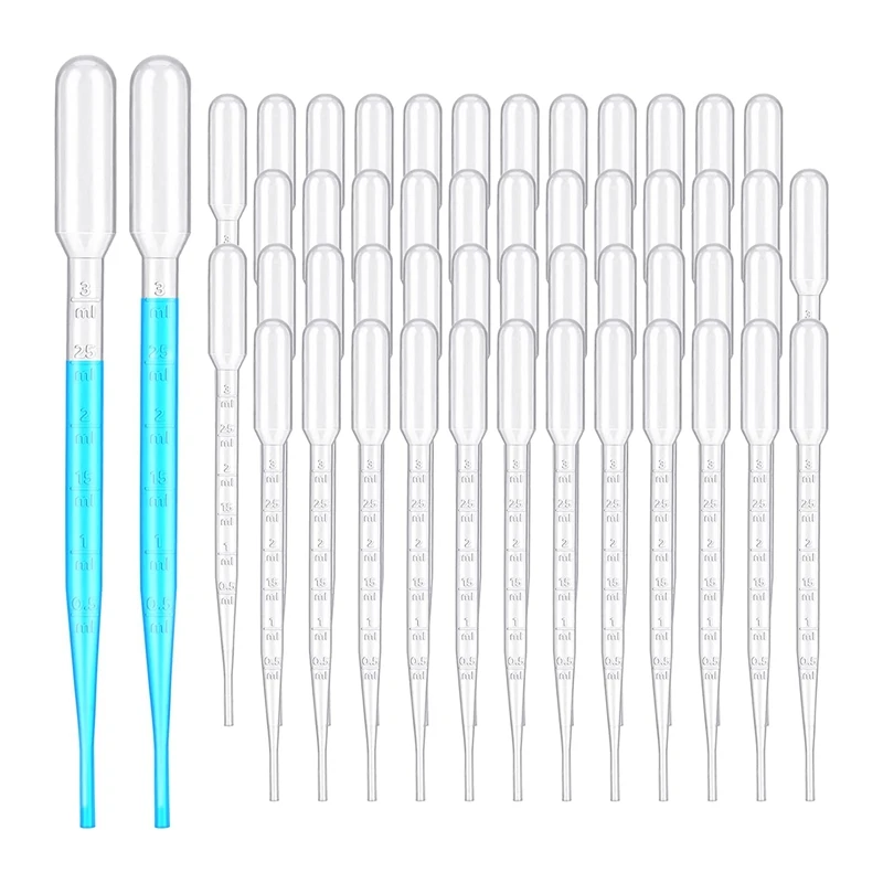 Plástico descartável Graduado Transfer Pipettes, Adequado para Experimento Científico, 3ml, 1000 Pcs