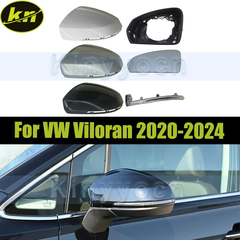 

Side Mirror Cap Housing Frame Turn Signal Light Glass Len For Volkswagen VW Viloran 2020-2024 Rear View Mirror Lid Shell