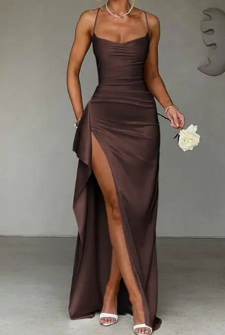 

Dress Fashion Women's Clothing Summer 2025 Latest Hot Selling Style Elegant Sexy Y2K Sexy Suspender Hip Hugging Long Skirt Dress