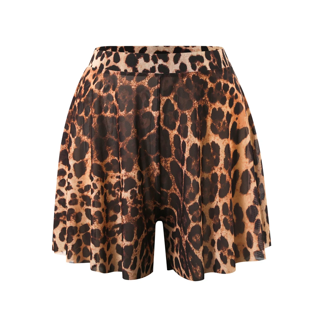 S - XXL Neuer, sexy Badeanzug mit Shorts, Leopardenmuster, langärmelig, einteilig, Damen-Badebekleidung, gepolstert, Badeanzug, Badebekleidung, Modell V7348. – Detail 6
