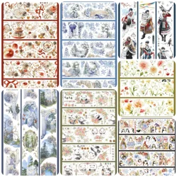 7 designs 1 Loop Shiny Washi PET Tape | wines | Autumn Winter Song Snow