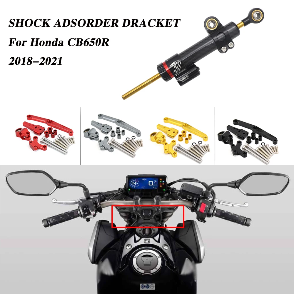 

Motorcycle Steering Stabilizer Damper Mounting Bracket Kit For Honda CB650R CB 650 R 2018 2019 2020 2021