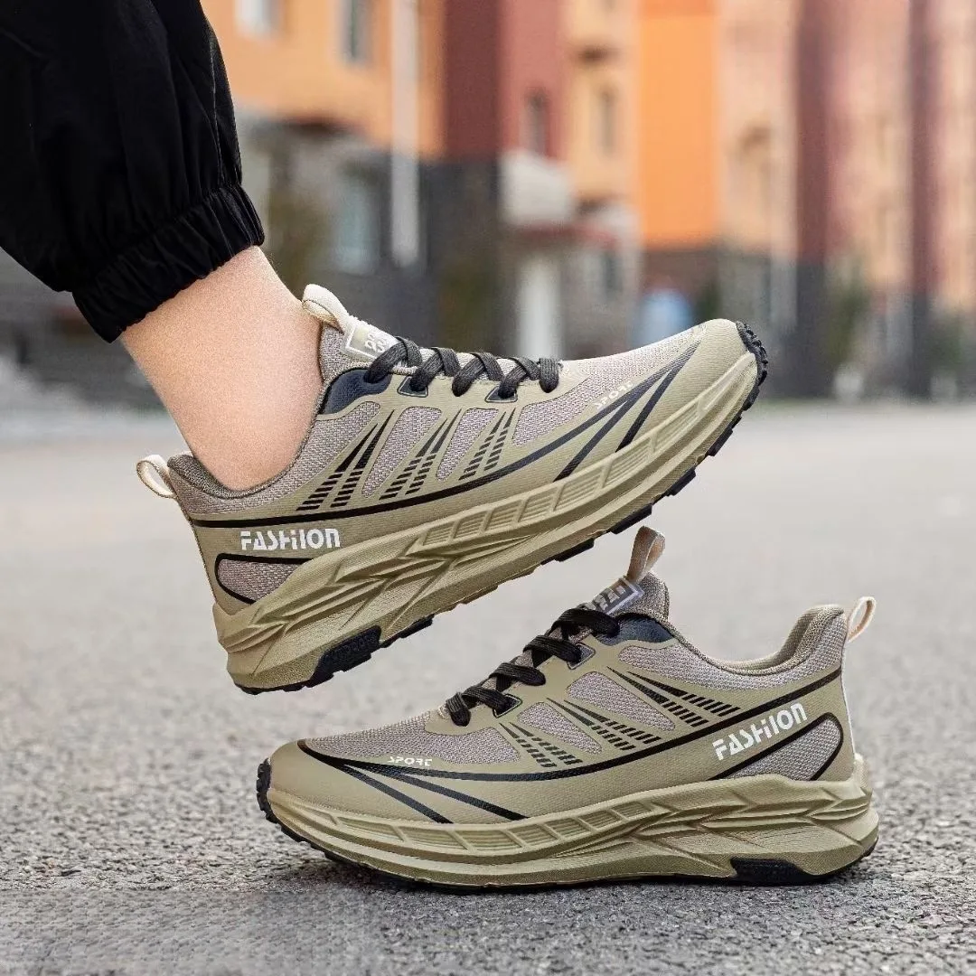 2026 Men's Outdoor Sports Shoes New Casual Running Shoes Comfortable Breathable Upper Durable Rubber Outsole