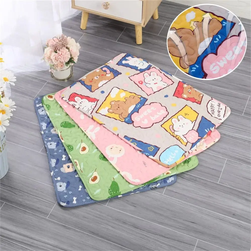 Cute Washable Dog Cooling Mat Summer Pad Breathable Pet Cold Bed Pet Ice Pad Blanket Dog Cat Sleeping Pad Pet