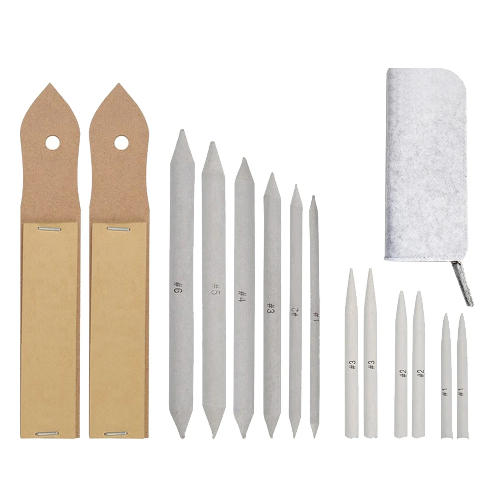 

15 Pcs Sketch Correction Pen Set Stumps and Tortillions Tool Art Drawing Mix Student