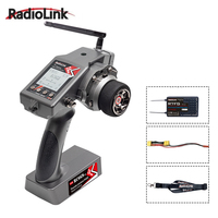 Radiolink RC6GS V3 2.4G 7 Channel Radio Transmitter with R7FG Receiver Gyro Telemetry for RC Car Boat