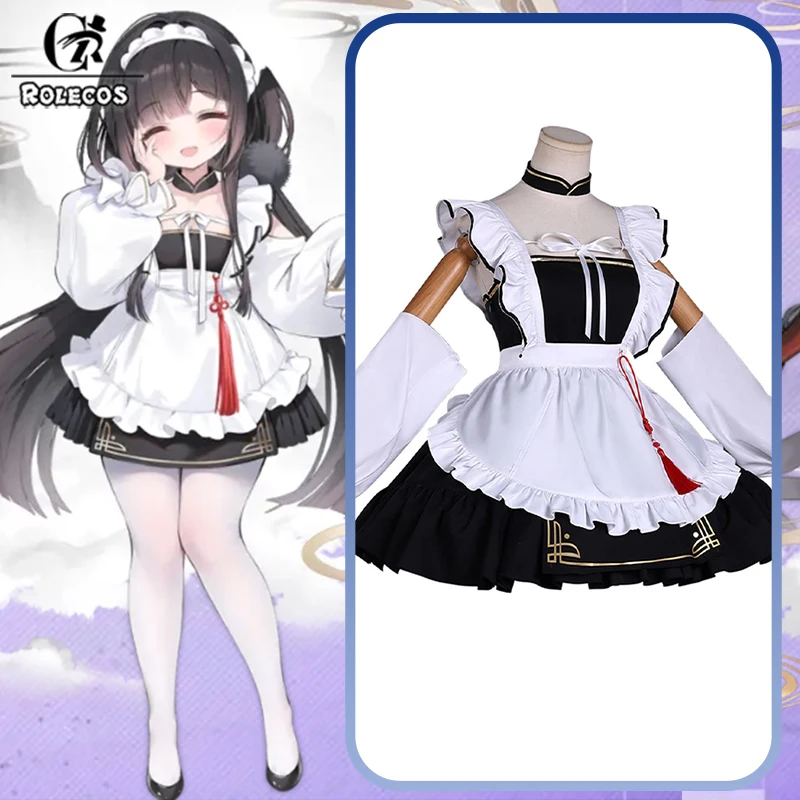 

ROLECOS Game Azur Lane HMS Chang Feng Cosplay Costume New Year Women Maid Uniform Halloween Carnival Party Role Play Outfits