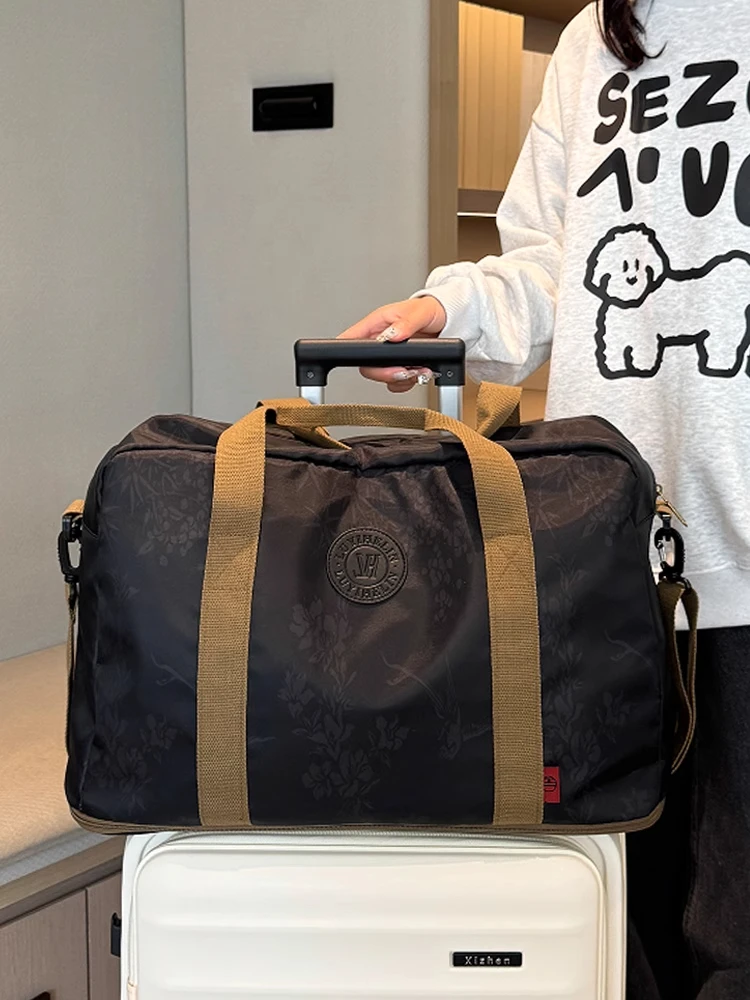 大容量オックスフォード布トラベルバッグハンドヘルドレディースバッグ短期旅行用収納ポーチツーリング荷物バッグ収納バッグ