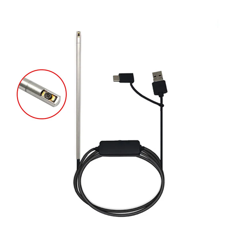 1MP 4mm FOV 140 ° كاميرا المنظار ذات الرؤية الجانبية الطويلة ذات الزاوية الواسعة لفحص الجدار الداخلي لخطوط الأنابيب 2 متر USB Type-C 3 في 1 واي فاي ناعم #4