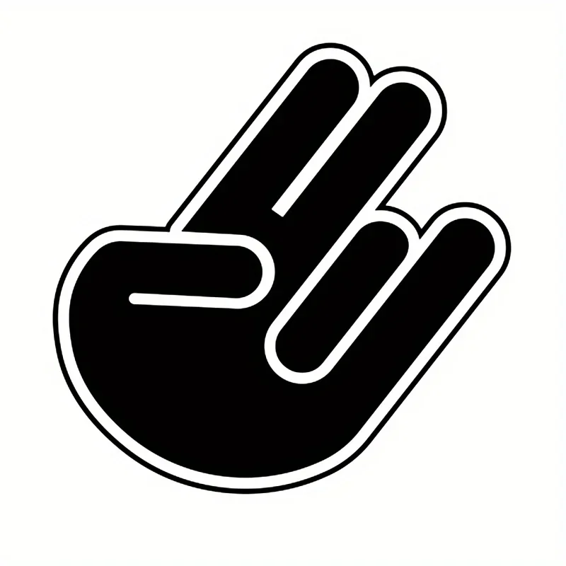 1PC Cool Hand Gesture Sticker for Laptop, Water Bottle, Phone Case - Trendy Decor for Youth & Street Style Fans