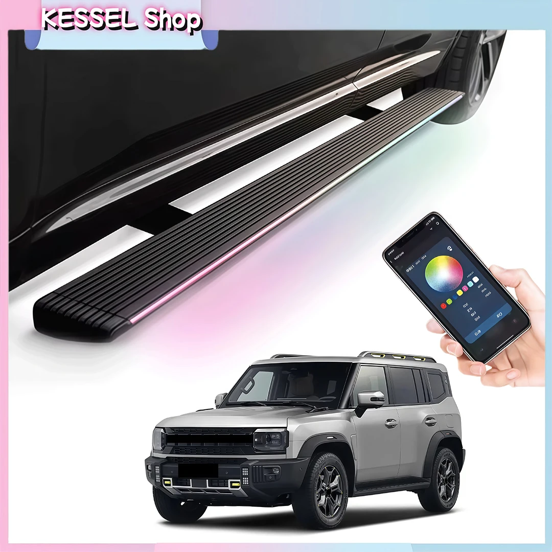 

Deployable Power Side Step with LED Light Electric Running Boards fits for Jetour T2 2023 2024 2025 2026 Retractable Truck Steps