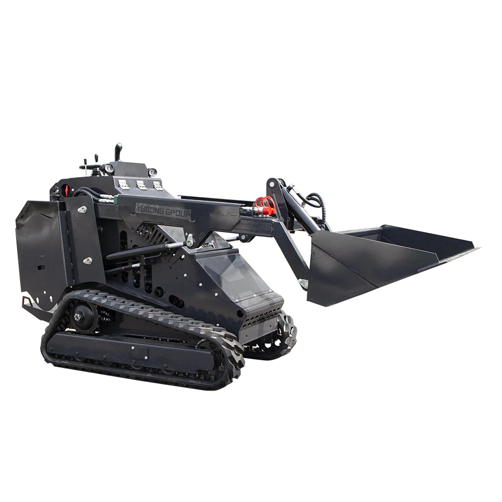 Chargeuse compacte Diesel bon marché, Mini chargeuse compacte polyvalente YG-T750 et divers accessoires, pelle à neige personnalisée