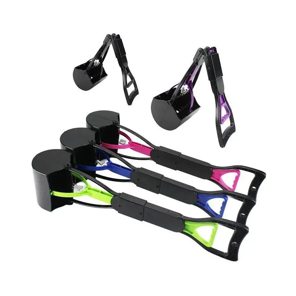 Cuchara plegable para excrementos de mascotas, pala con Clip para excrementos de perro con mango largo, recogedor de huecos de animales fácil de recoger herramientas de limpieza al aire libre, 1 Uds.