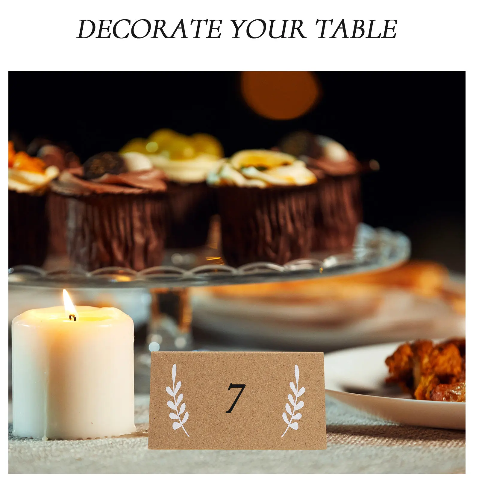 100Pcs Elegant Tent Style Table Place Cards Blank Wedding Name Cards for Table Setting Party Banquet Reserved Seat Signs Name