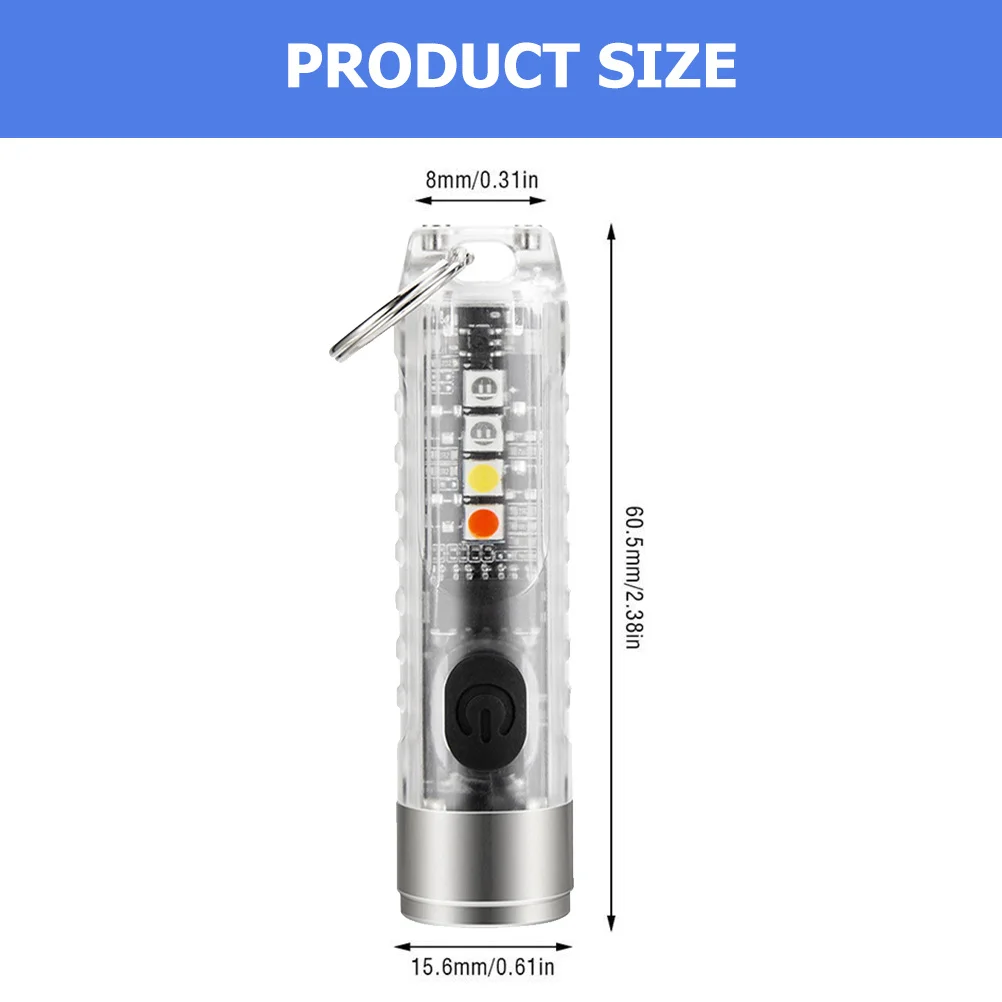 LED المفاتيح ضوء عدسة مبتكرة وسائط متعددة هدية جيدة اختيار المفاتيح ضوء مصباح ليد جيب صغير حلقة رئيسية مصباح يدوي #5