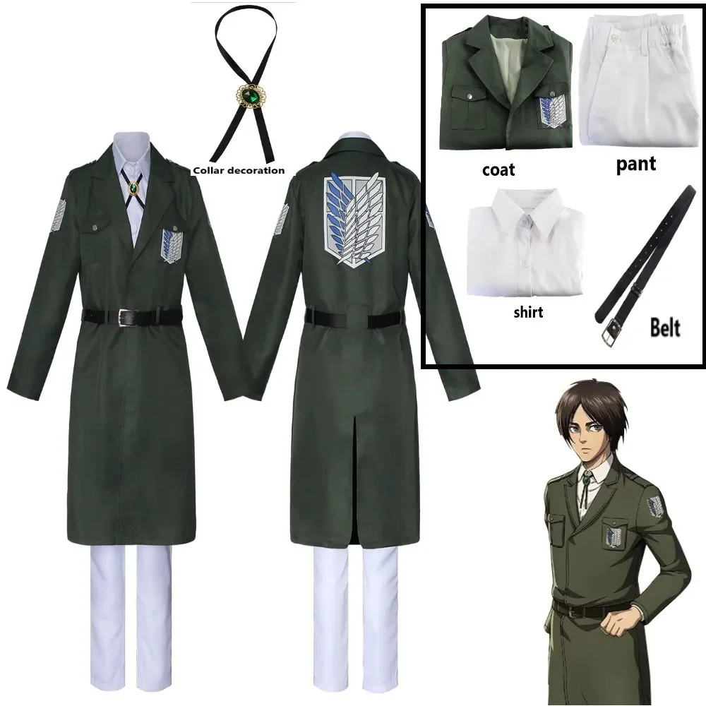 

Attack Titan Cosplay Costume Shingeki No Kyojin Scouting Legion Soldier Green jacket jacket Windbreaker Halloween Costume