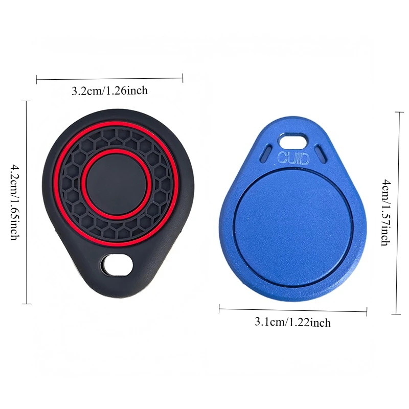 New Access Card Case Silicone Card Holder Keychain Key Ring Door Lock Access Tags ID Card Case Keychain Access Card Bag