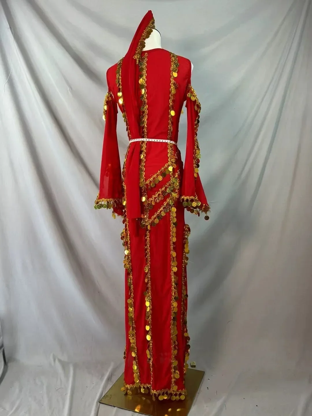Maßgeschneiderte Bauchtanz-Wettbewerbskostüme, orientalische Tanzkleider für Erwachsene, ethnische Roben für Frauen, Bühnenoutfits – Detail 8