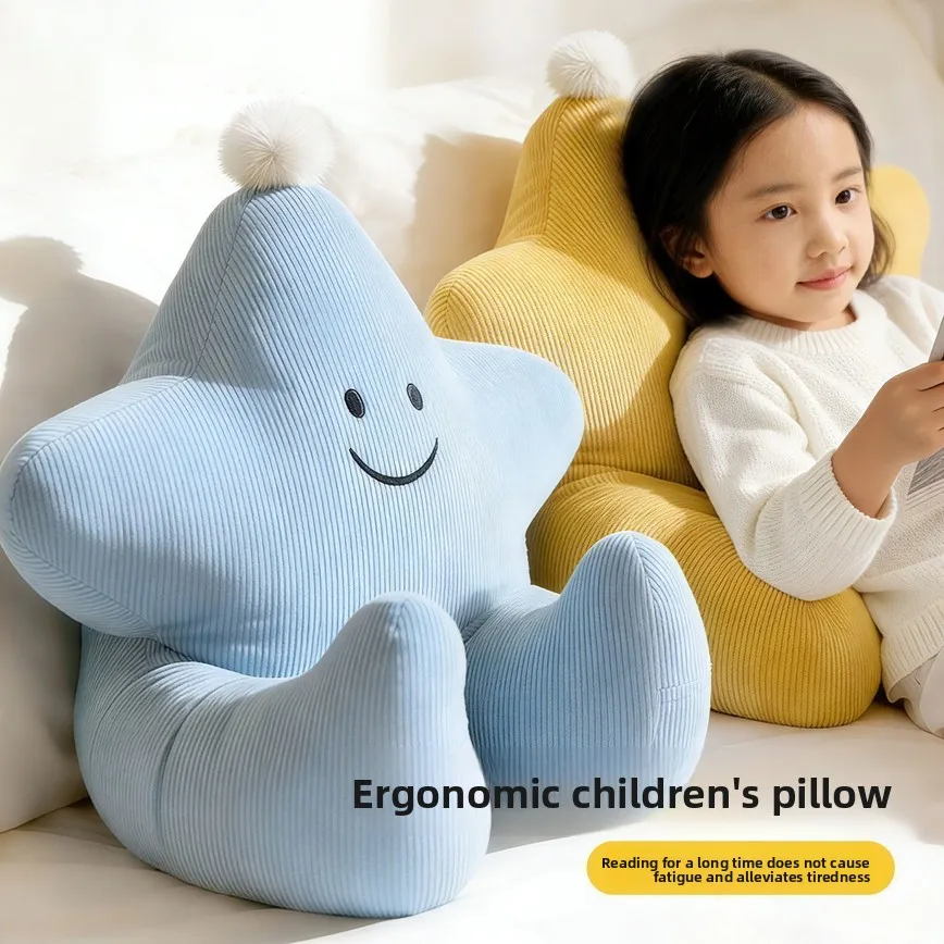 Bed Headboard Soft Backrest Cushion Lumbar Waist Support Pillow Reading Pillow For Kids Sofa Bedroom Use