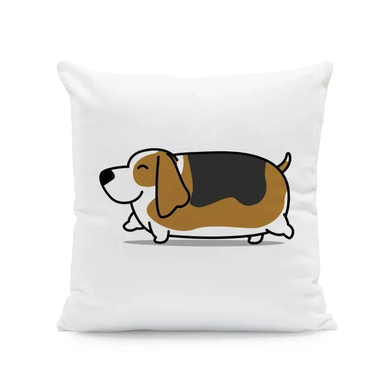 Fun Corgi Cartoon Pillowcase Car Ornaments Office Living Room Sofa Home Pillowcase